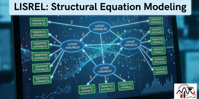 محیط کاربری و لوگوی نرم افزار لیزرل LISREL برای انجام مدل سازی معادلات ساختاری و تحلیل عاملی تاییدی در آکادمی تحلیل آماری ایران