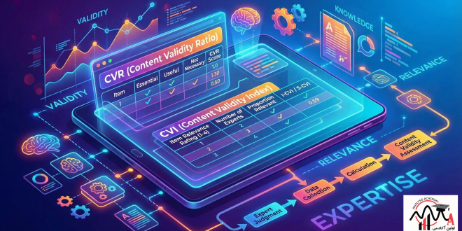 آموزش محاسبه روایی محتوا با استفاده از CVR و CVI به همراه جدول لاوشه